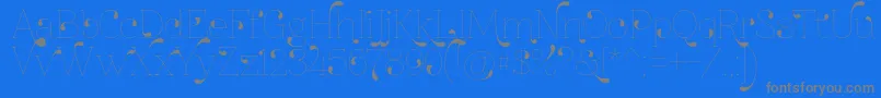 Znikomitno24 Font – Gray Fonts on Blue Background