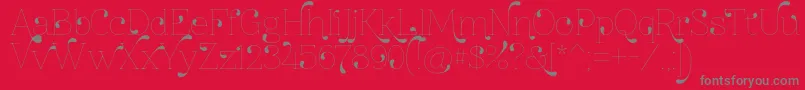 Znikomitno24 Font – Gray Fonts on Red Background