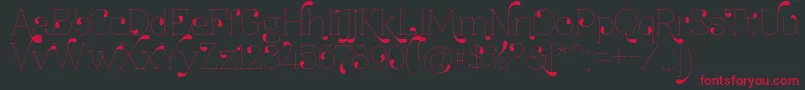 Znikomitno24 Font – Red Fonts on Black Background