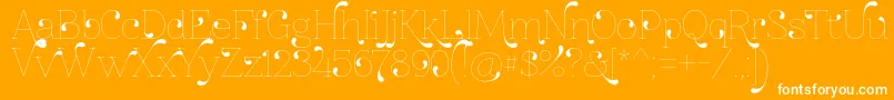 Znikomitno24 Font – White Fonts on Orange Background