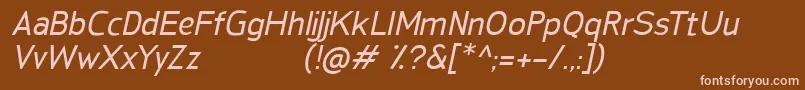 Шрифт SanFredianoItalic – розовые шрифты на коричневом фоне