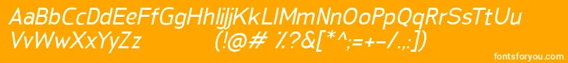 SanFredianoItalic Font – White Fonts on Orange Background