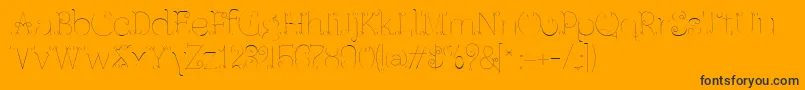Ferrica Font – Black Fonts on Orange Background
