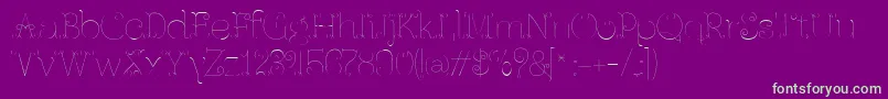 Ferrica Font – Green Fonts on Purple Background