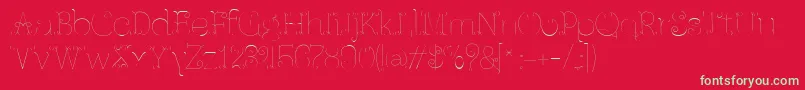 Ferrica Font – Green Fonts on Red Background