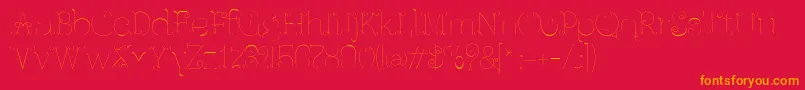 Ferrica Font – Orange Fonts on Red Background