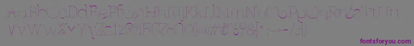 Ferrica Font – Purple Fonts on Gray Background