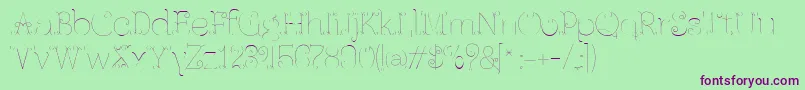 Ferrica Font – Purple Fonts on Green Background