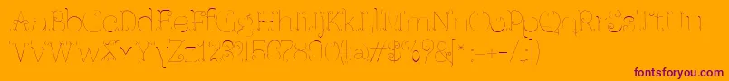 Ferrica Font – Purple Fonts on Orange Background