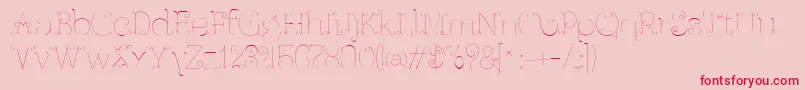 Ferrica Font – Red Fonts on Pink Background