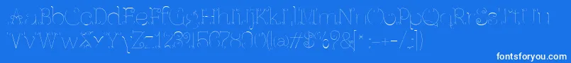 Ferrica Font – White Fonts on Blue Background