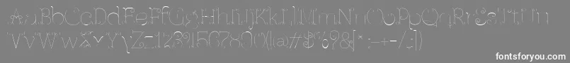 Ferrica Font – White Fonts on Gray Background