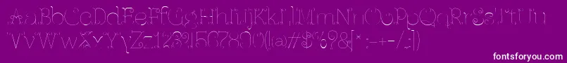 Ferrica-Schriftart – Weiße Schriften auf violettem Hintergrund