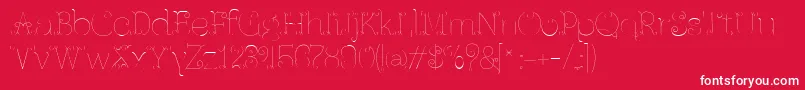Ferrica Font – White Fonts on Red Background