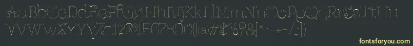 Fonte Ferrica – fontes amarelas em um fundo preto