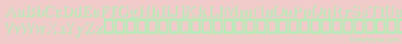 ShadyLady Font – Green Fonts on Pink Background