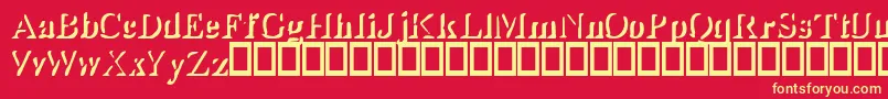 ShadyLady Font – Yellow Fonts on Red Background