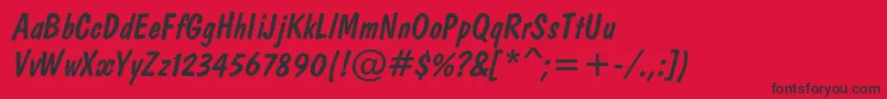 Domi Font – Black Fonts on Red Background