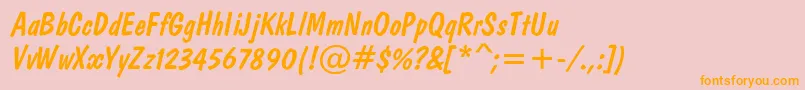 Domi Font – Orange Fonts on Pink Background