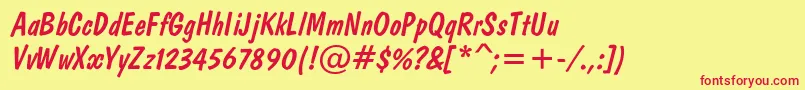 Domi Font – Red Fonts on Yellow Background