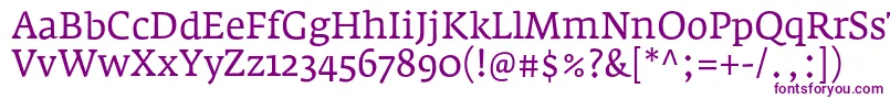 FedraserifaproBook Font – Purple Fonts on White Background