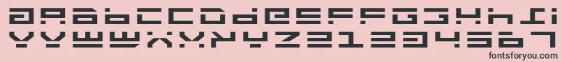 Шрифт RocketTypeExpanded – чёрные шрифты на розовом фоне