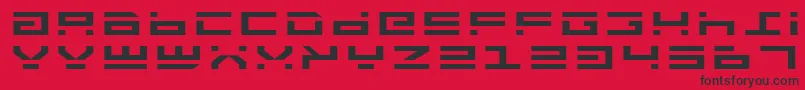 フォントRocketTypeExpanded – 赤い背景に黒い文字