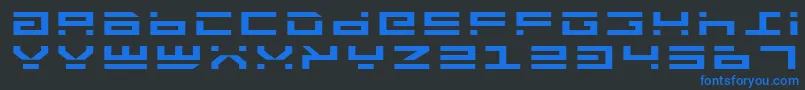 RocketTypeExpanded-Schriftart – Blaue Schriften auf schwarzem Hintergrund