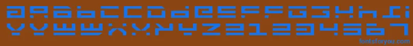 Шрифт RocketTypeExpanded – синие шрифты на коричневом фоне