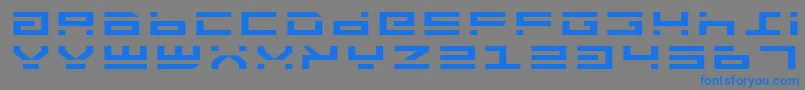 RocketTypeExpanded-Schriftart – Blaue Schriften auf grauem Hintergrund