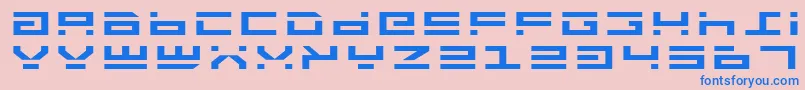 Шрифт RocketTypeExpanded – синие шрифты на розовом фоне