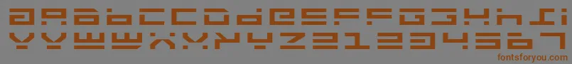 Шрифт RocketTypeExpanded – коричневые шрифты на сером фоне