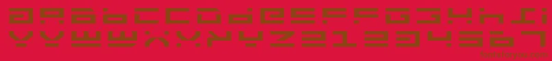 フォントRocketTypeExpanded – 赤い背景に茶色の文字