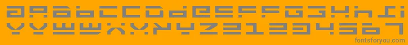 RocketTypeExpanded-fontti – harmaat kirjasimet oranssilla taustalla