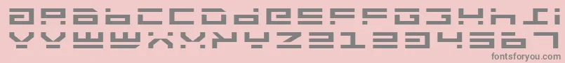 RocketTypeExpanded-fontti – harmaat kirjasimet vaaleanpunaisella taustalla