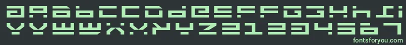 フォントRocketTypeExpanded – 黒い背景に緑の文字