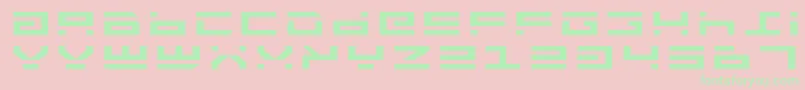 Czcionka RocketTypeExpanded – zielone czcionki na różowym tle