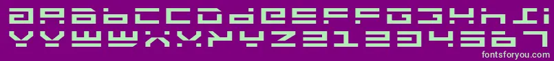 フォントRocketTypeExpanded – 紫の背景に緑のフォント