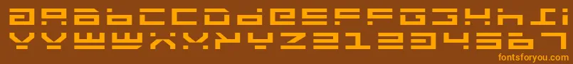Шрифт RocketTypeExpanded – оранжевые шрифты на коричневом фоне