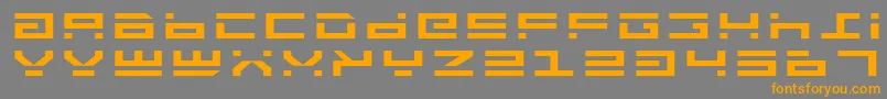 RocketTypeExpanded Font – Orange Fonts on Gray Background
