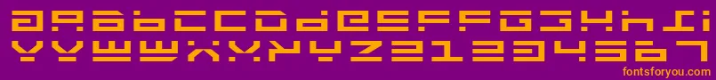 Шрифт RocketTypeExpanded – оранжевые шрифты на фиолетовом фоне