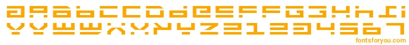 Шрифт RocketTypeExpanded – оранжевые шрифты на белом фоне