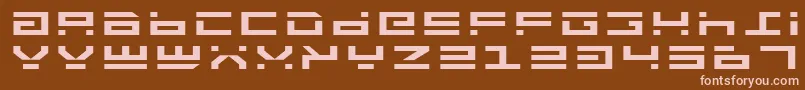 RocketTypeExpanded-fontti – vaaleanpunaiset fontit ruskealla taustalla