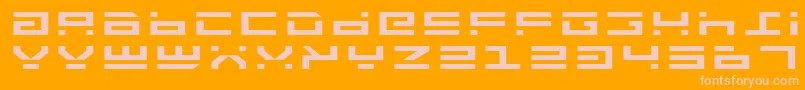 Шрифт RocketTypeExpanded – розовые шрифты на оранжевом фоне