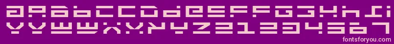 RocketTypeExpanded-fontti – vaaleanpunaiset fontit violetilla taustalla