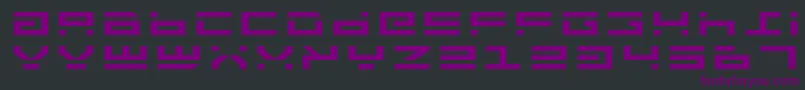 フォントRocketTypeExpanded – 黒い背景に紫のフォント