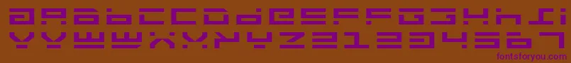 フォントRocketTypeExpanded – 紫色のフォント、茶色の背景