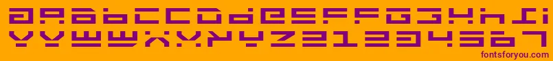 RocketTypeExpanded Font – Purple Fonts on Orange Background