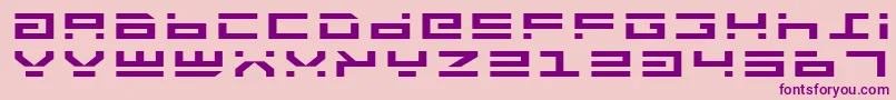 フォントRocketTypeExpanded – ピンクの背景に紫のフォント