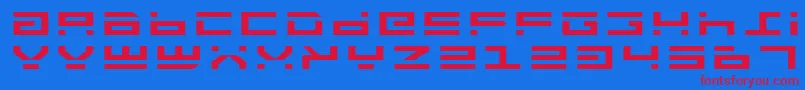 フォントRocketTypeExpanded – 赤い文字の青い背景